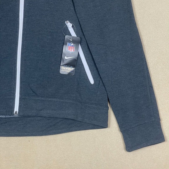 Nike Sweatshirt Adult Large Gray LA Rams Swoosh Dri Fit Full Zip NFL‎ Mens NWT - Picture 3 of 14